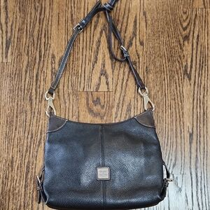 Dooney & Bourke Black Pebbled Leather Shoulder Bag
